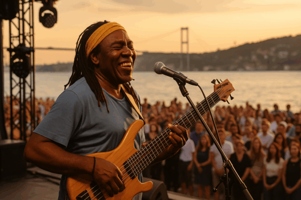Galataport Jazz 2025’te Richard Bona, Boğaz’da ücretsiz açık hava konseriyle cazseverleri büyüleyecek. Sanat ve müzikle dolu bir akşam seni bekliyor!